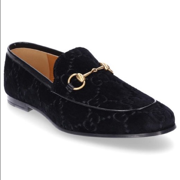 black velvet gucci loafers